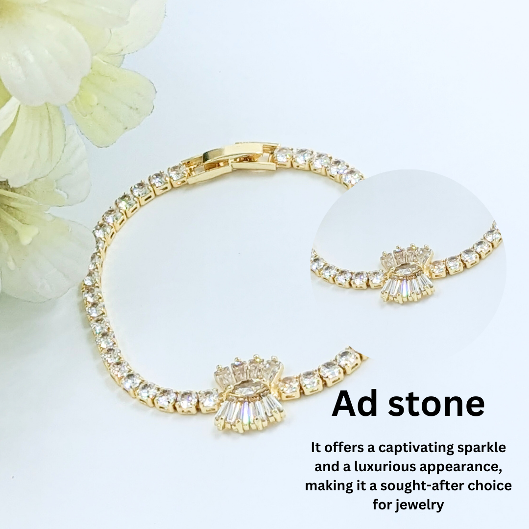 Golden with Crystal Embellishme women's bracelet