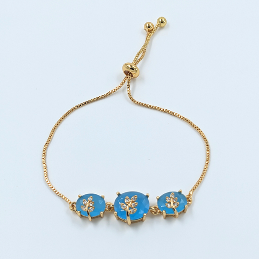 Blue and Gold women's bracelet