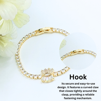 Golden with Crystal Embellishme women's bracelet