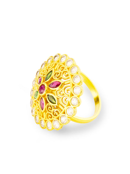 Blooming Beauty: Elegant Floral Gemstone Rings