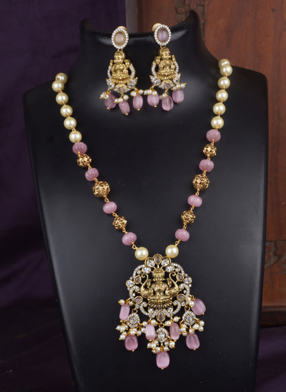 Victorian Mehandi Traditional Pearl and Gemstone Jewelry Set