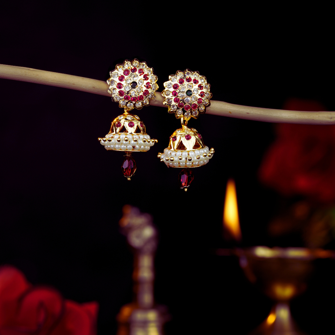 Traditional Pearls Jhumka