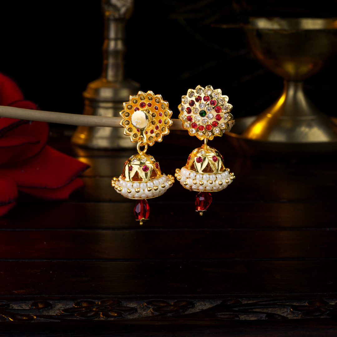 Traditional Pearls Jhumka