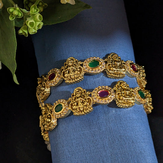 Antique Lakshmi Bangles with Matt Finish