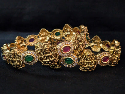 Antique Lakshmi Bangles with Matt Finish